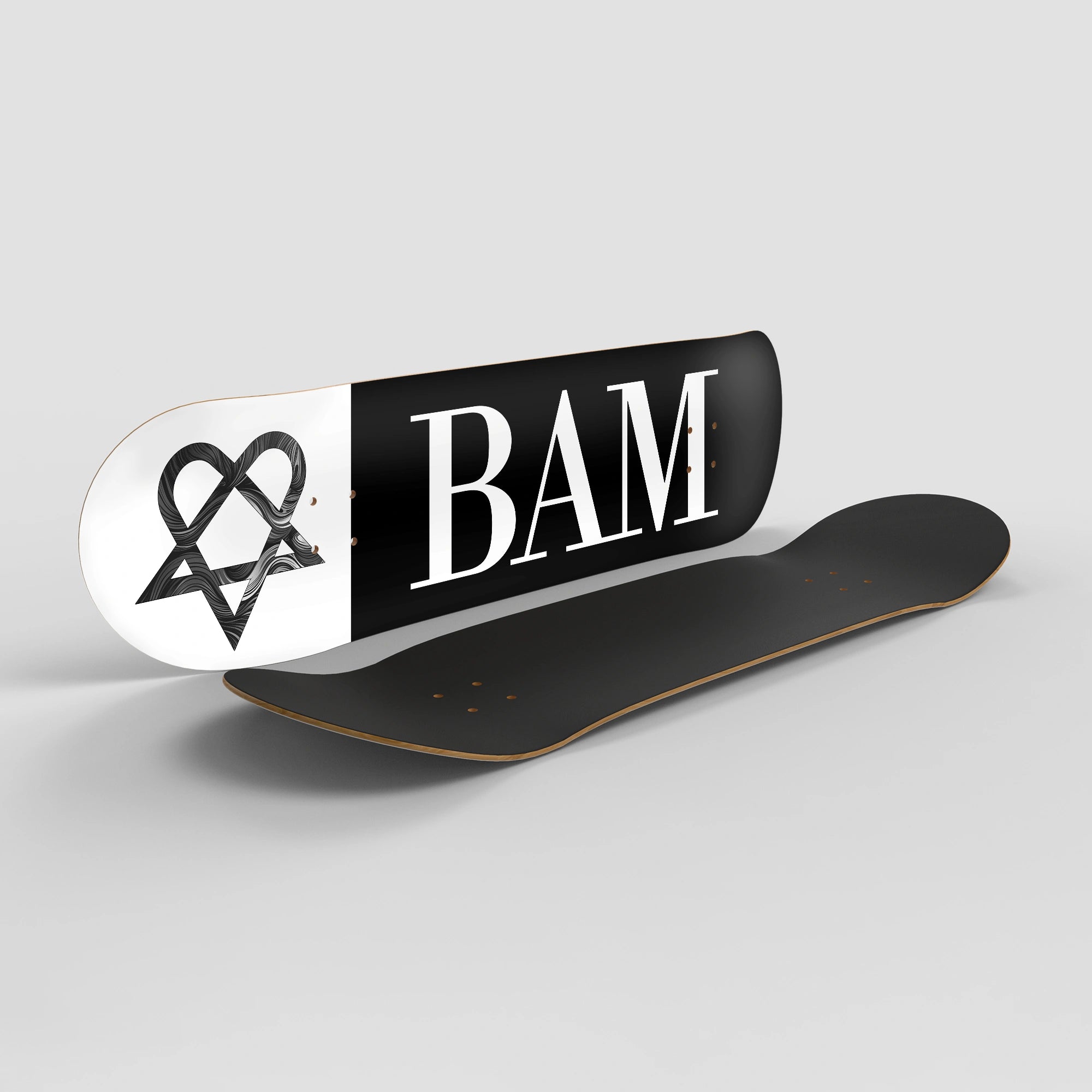 Bam Black & White Skateboard