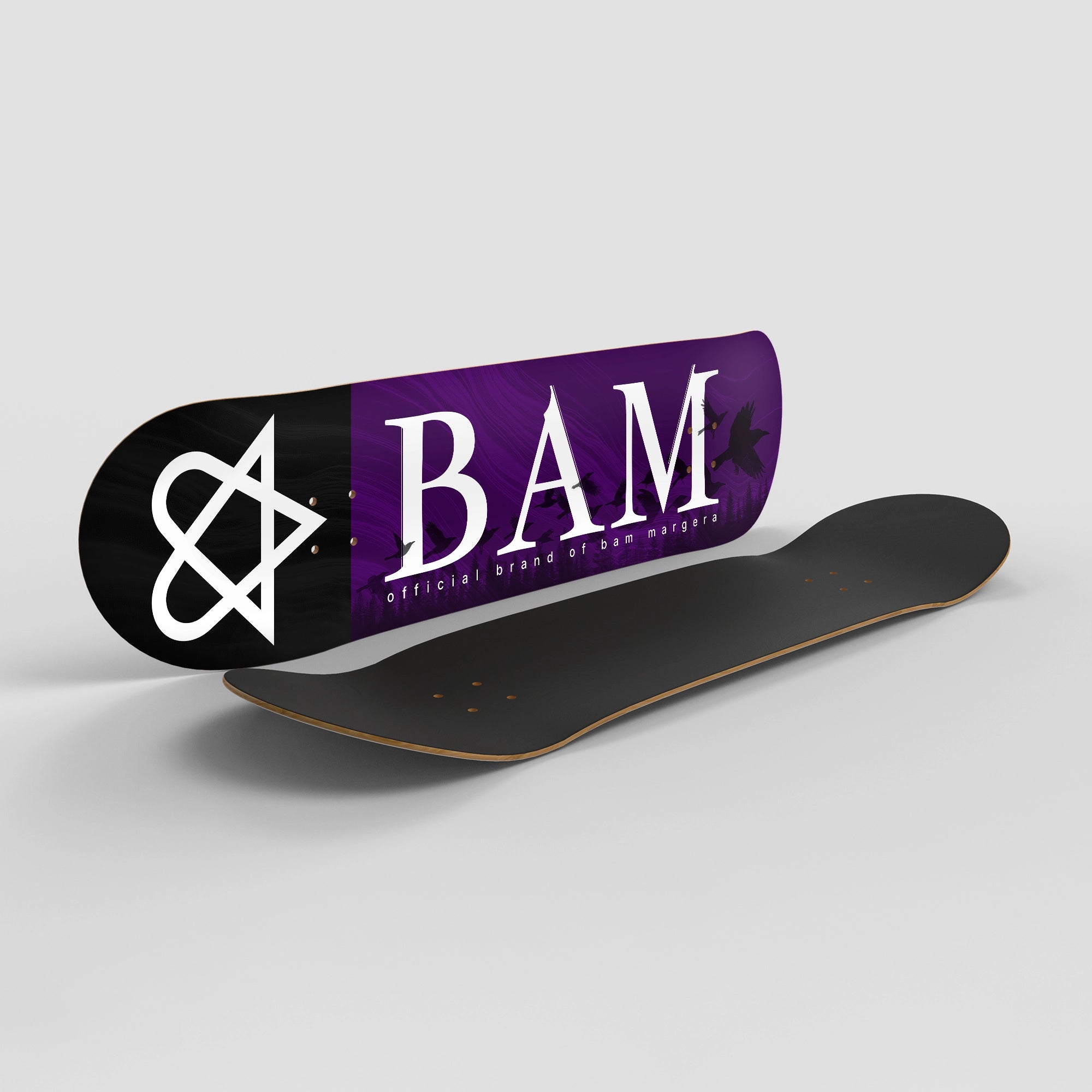 [DROP EXCLUSIVE] Bam Purple Heartagram Skateboard - SIGNED